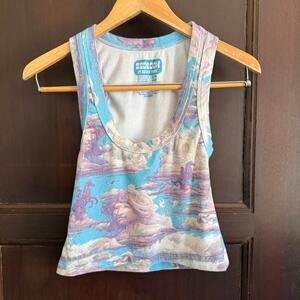 BIG BUD PRESS | Bedroom Cloud Kingdom Print Cropped Tank Top | Extra Small